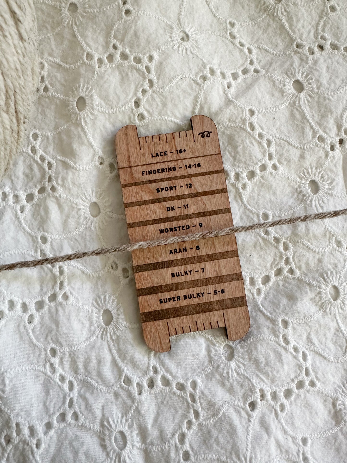 WPI (Wraps Per Inch) Yarn Tool