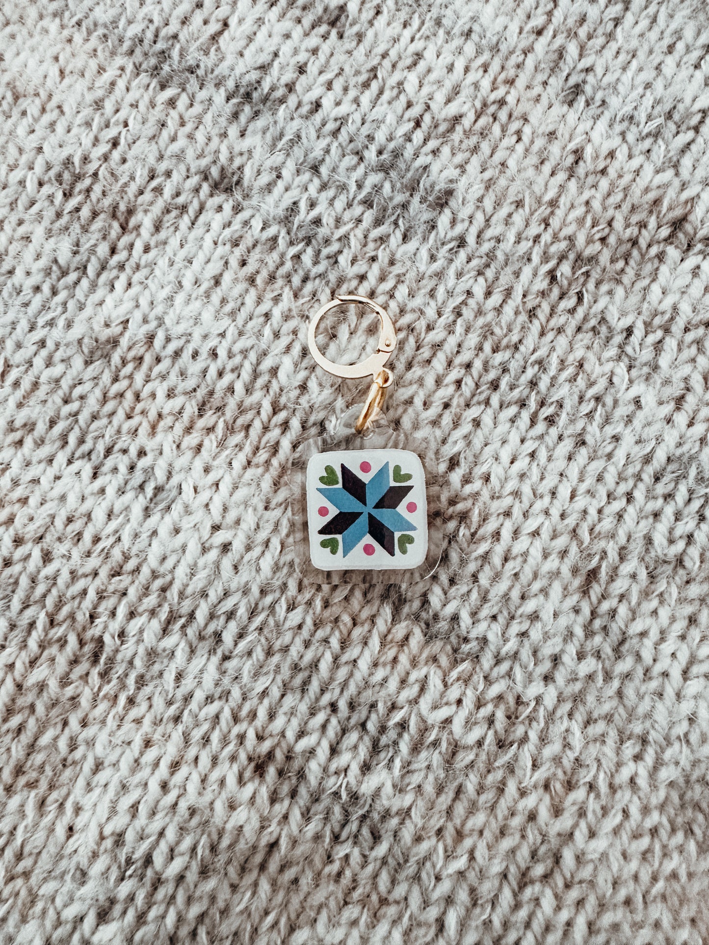 Acrylic Stitch Markers - Patchwork