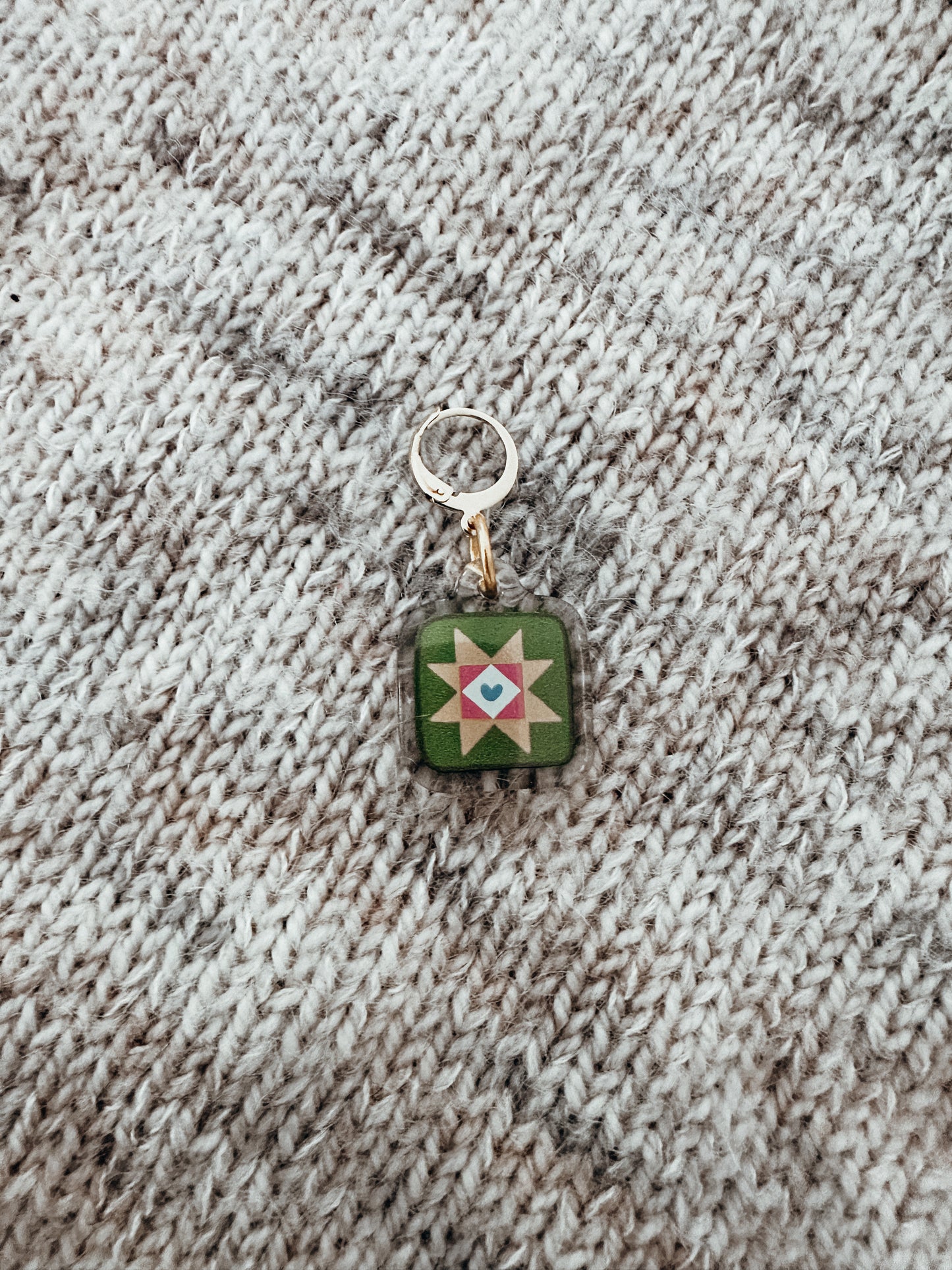 Acrylic Stitch Markers - Patchwork