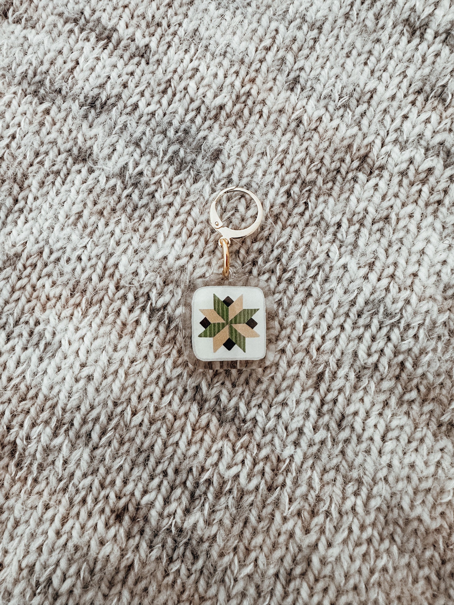 Acrylic Stitch Markers - Patchwork