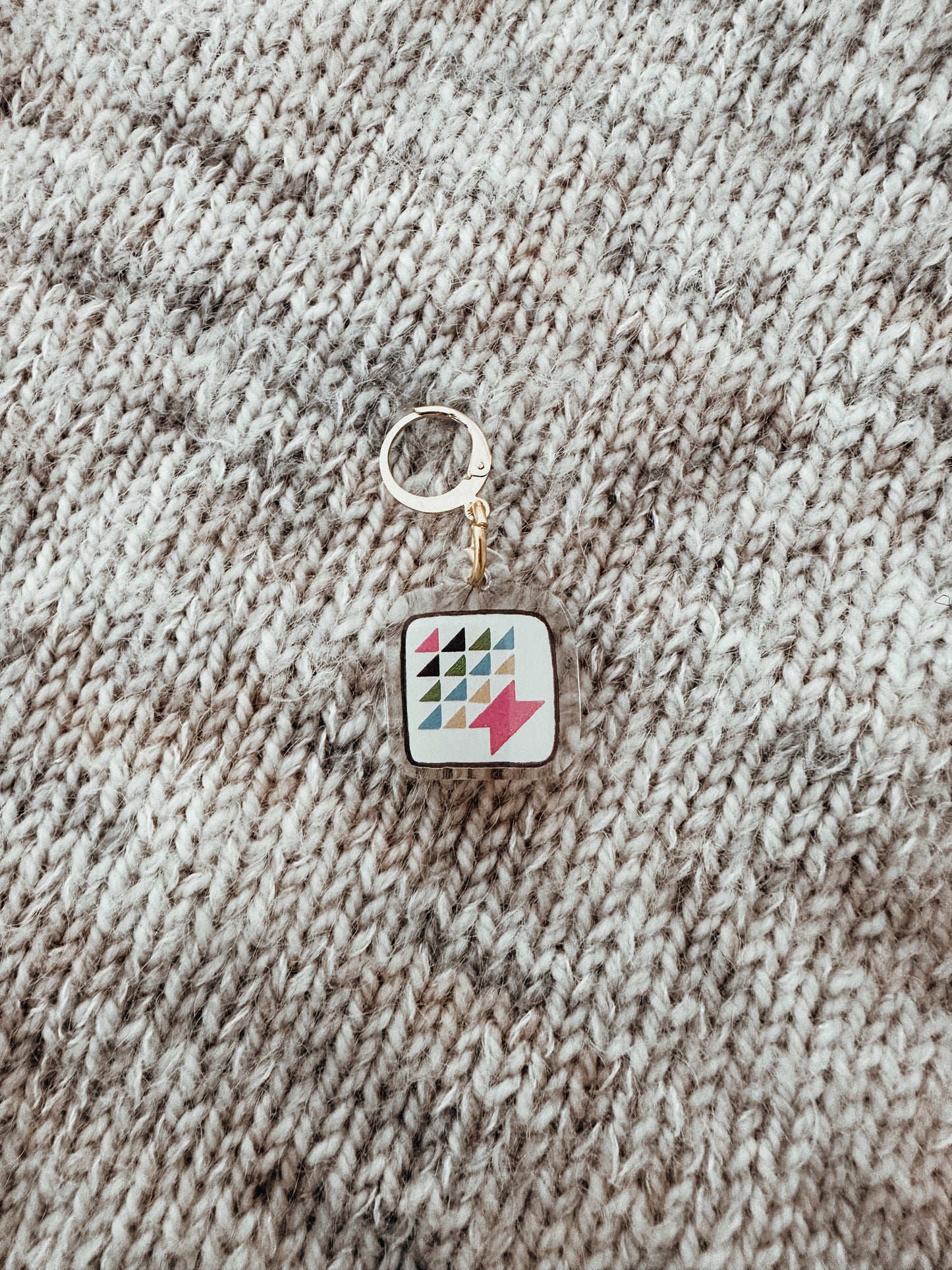 Acrylic Stitch Markers - Patchwork