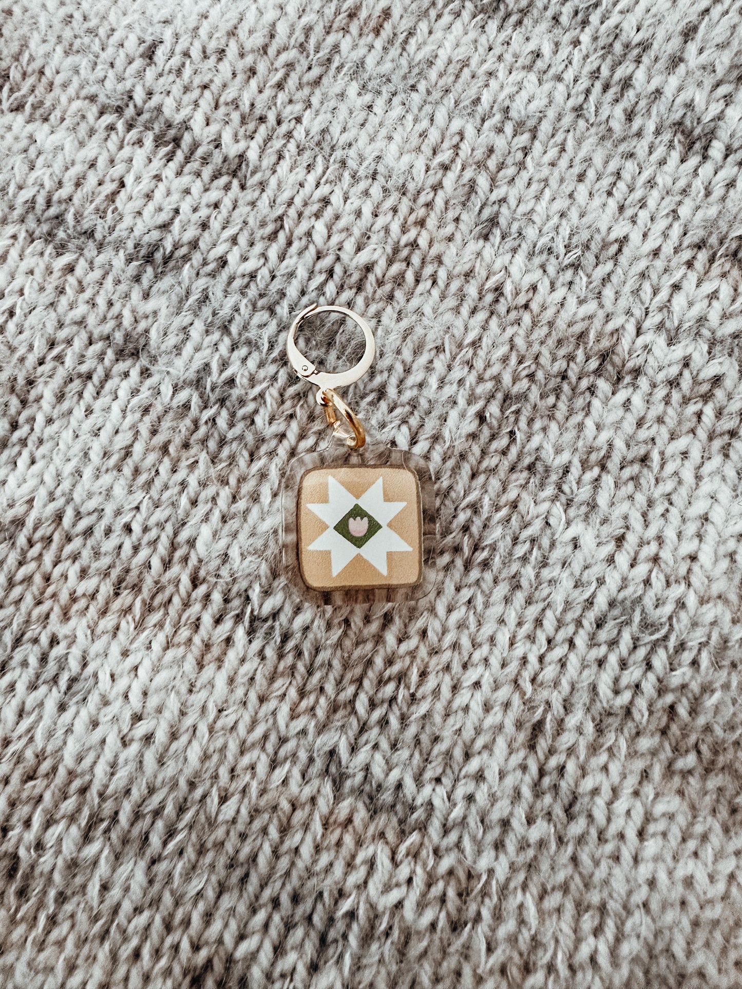 Acrylic Stitch Markers - Patchwork